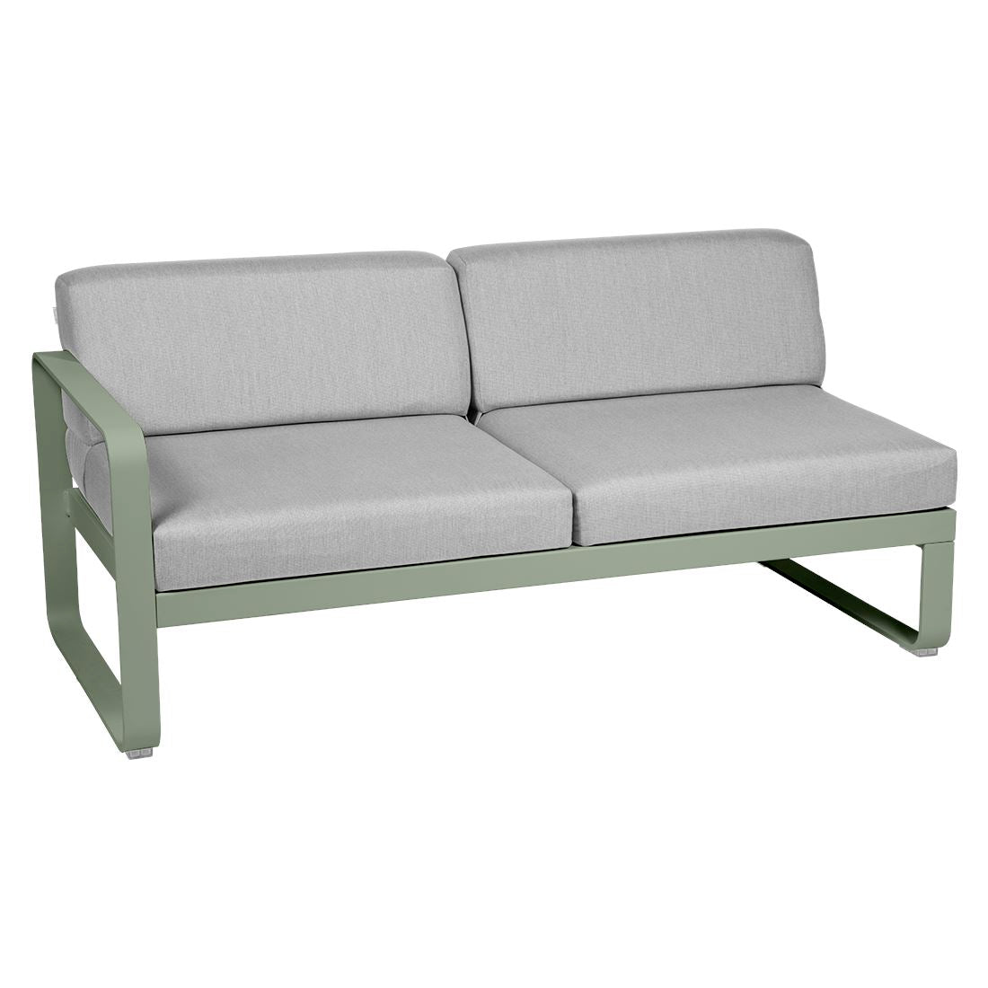 Fermob Bellevie Module gauche 2 places Cactus 82 Gris flanelle 79