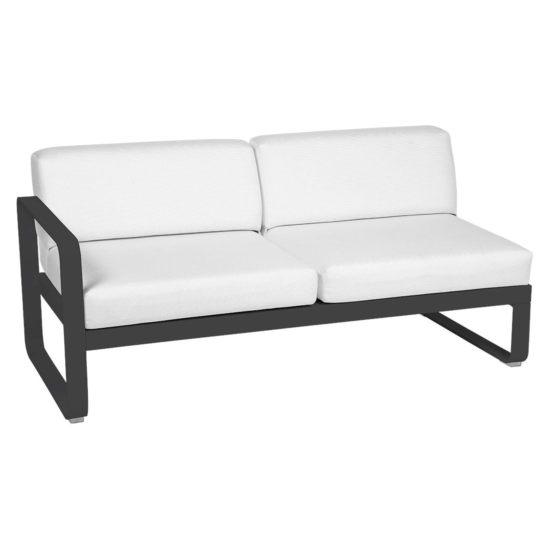 Fermob Bellevie Module gauche 2 places Carbone 47 Blanc grisé 81