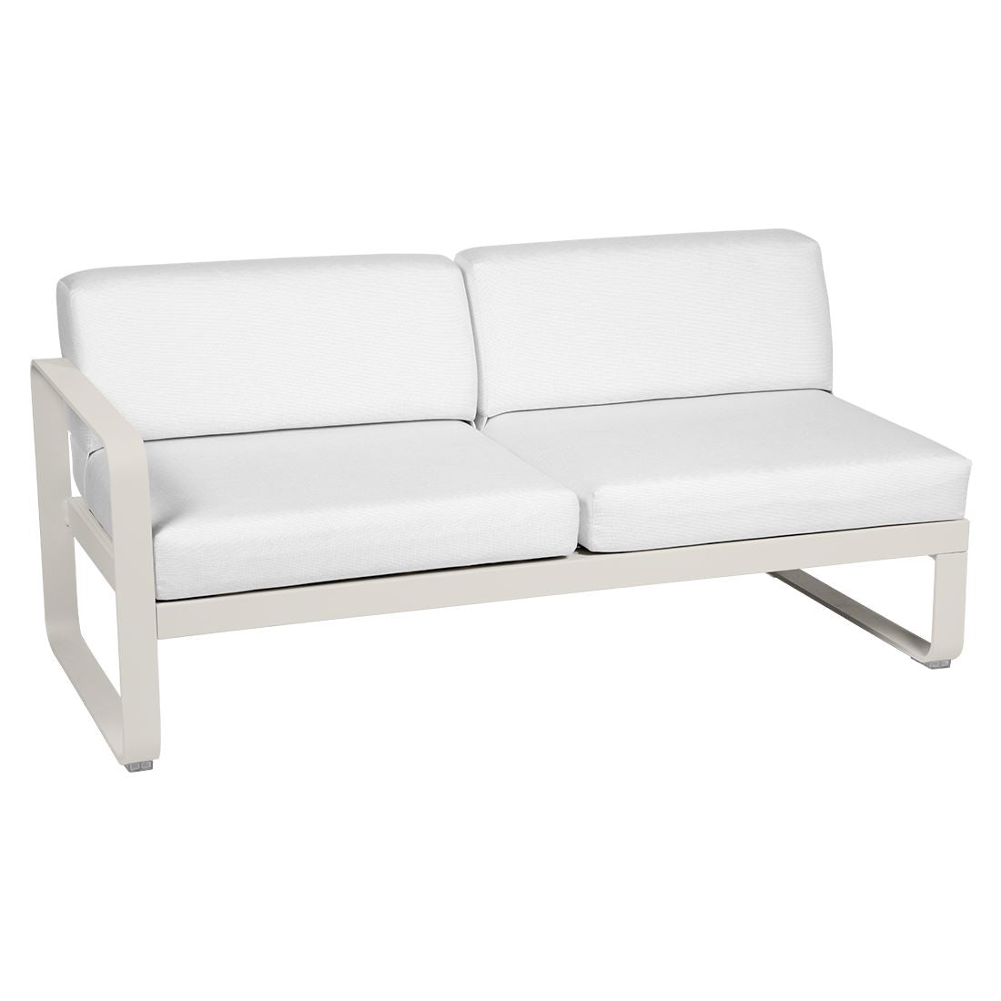 Fermob Bellevie Module gauche 2 places Gris argile A5 Blanc grisé 81