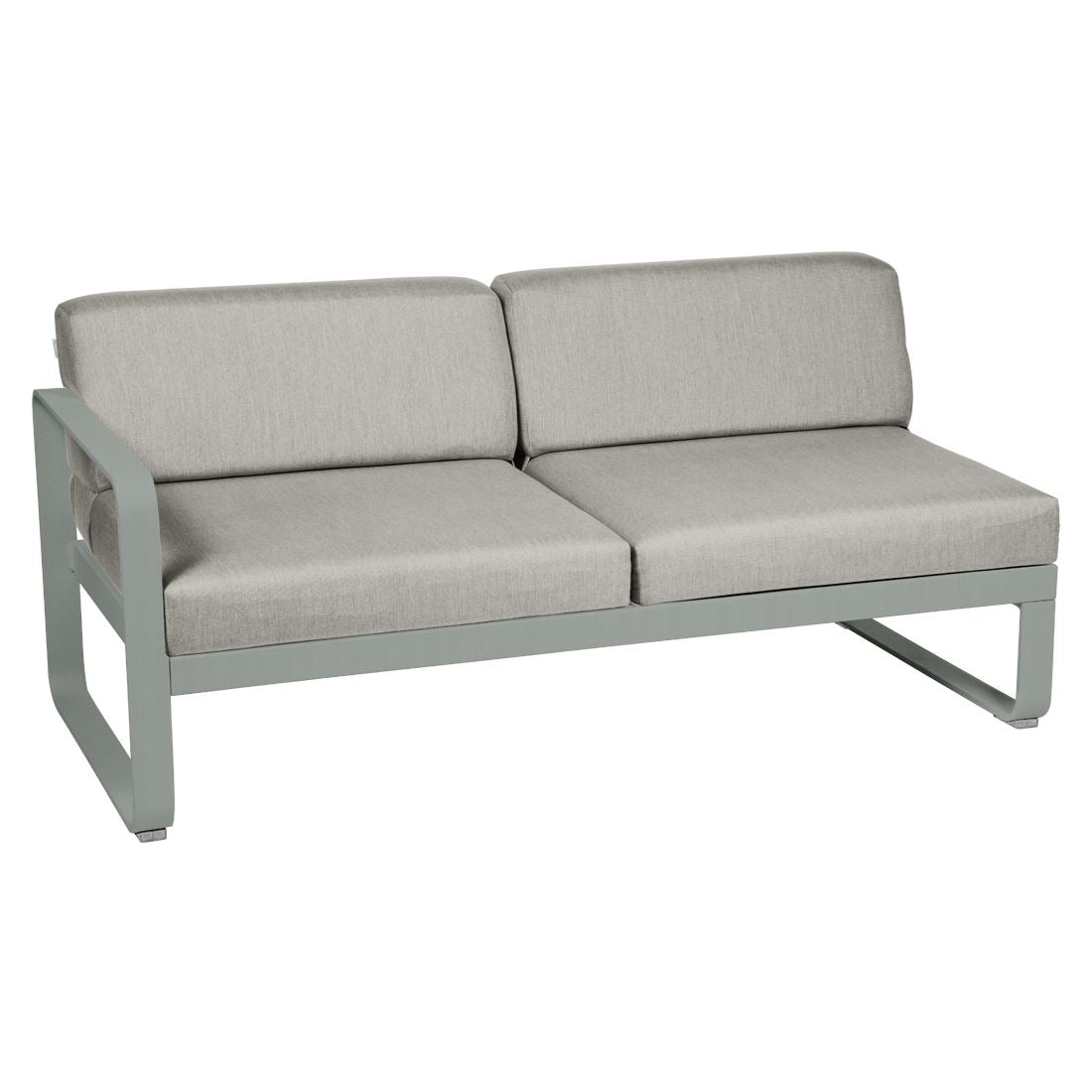 Fermob Bellevie Module gauche 2 places Gris lapilli C7 Taupe grisé B8