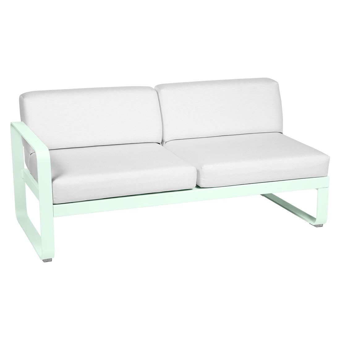 Fermob Bellevie Module gauche 2 places Menthe glaciale A7 Blanc grisé 81