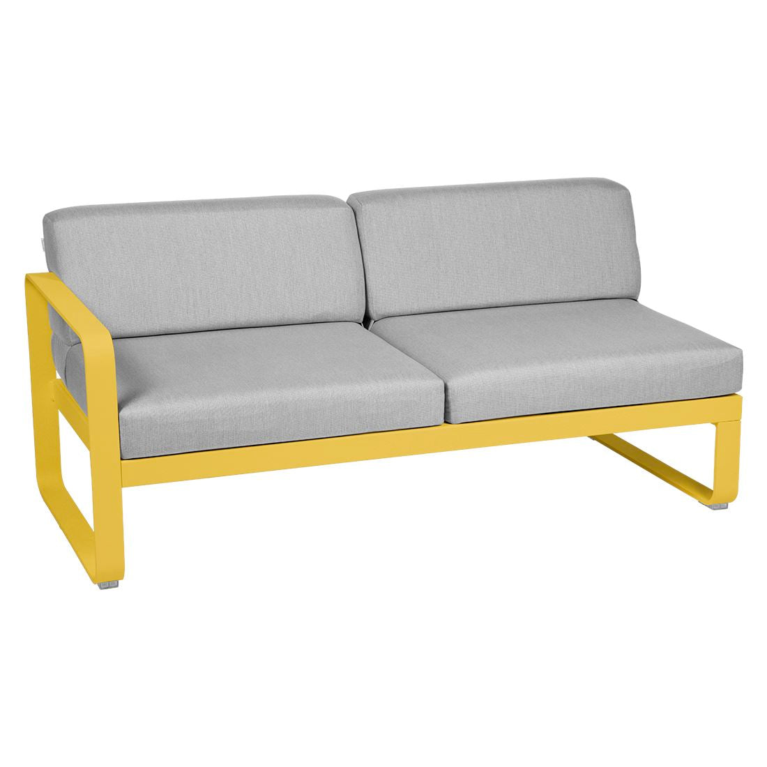 Fermob Bellevie Module gauche 2 places Miel C6 Gris flanelle 79
