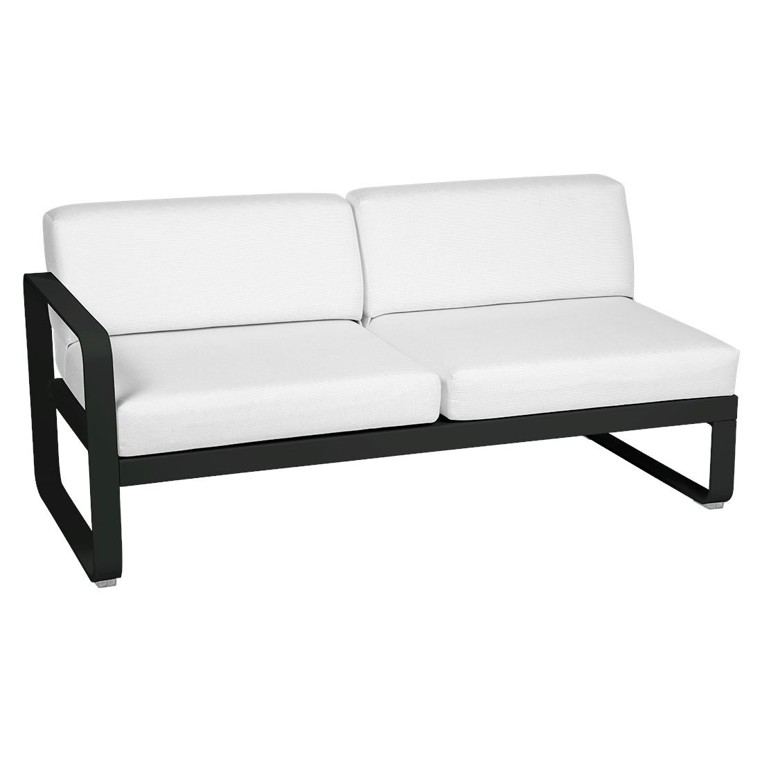 Fermob Bellevie Module gauche 2 places Réglisse 42 Blanc grisé 81