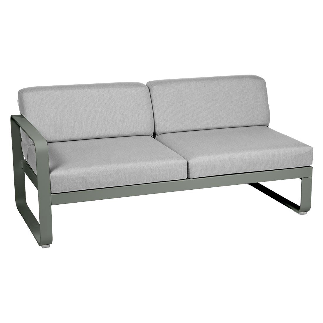 Fermob Bellevie Module gauche 2 places Romarin 48 Gris flanelle 79