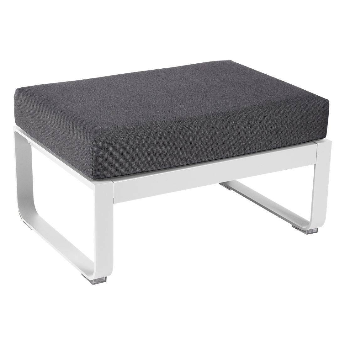 Fermob Bellevie Pouf Blanc coton 01 Gris graphite A3