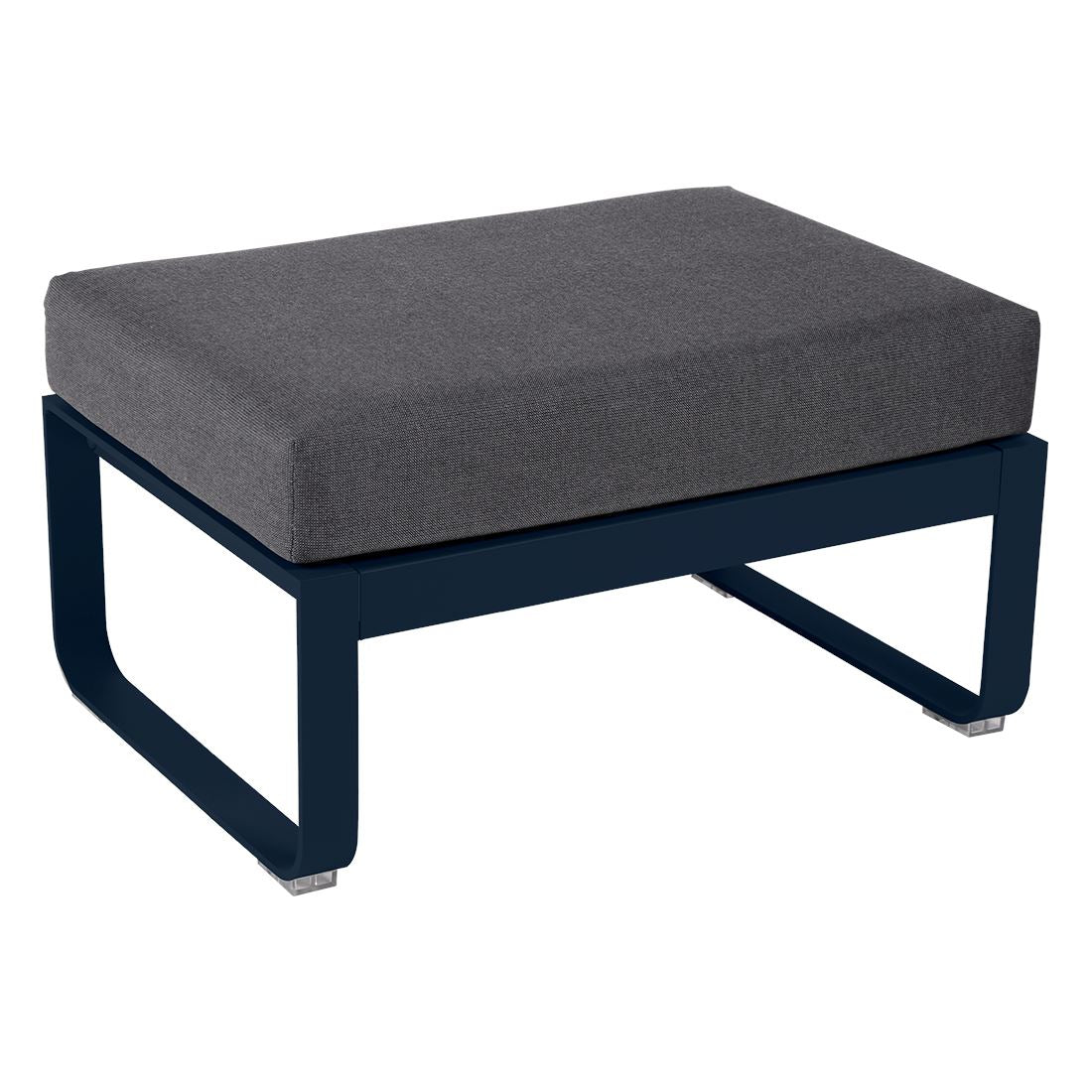 Fermob Bellevie Pouf Bleu acapulco 21 Gris graphite A3