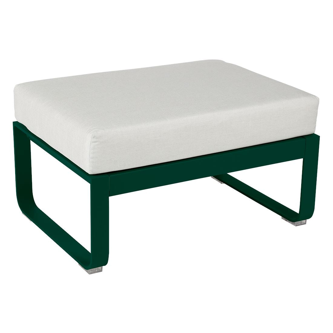 Fermob Bellevie Pouf Vert cèdre 02 Blanc grisé 81