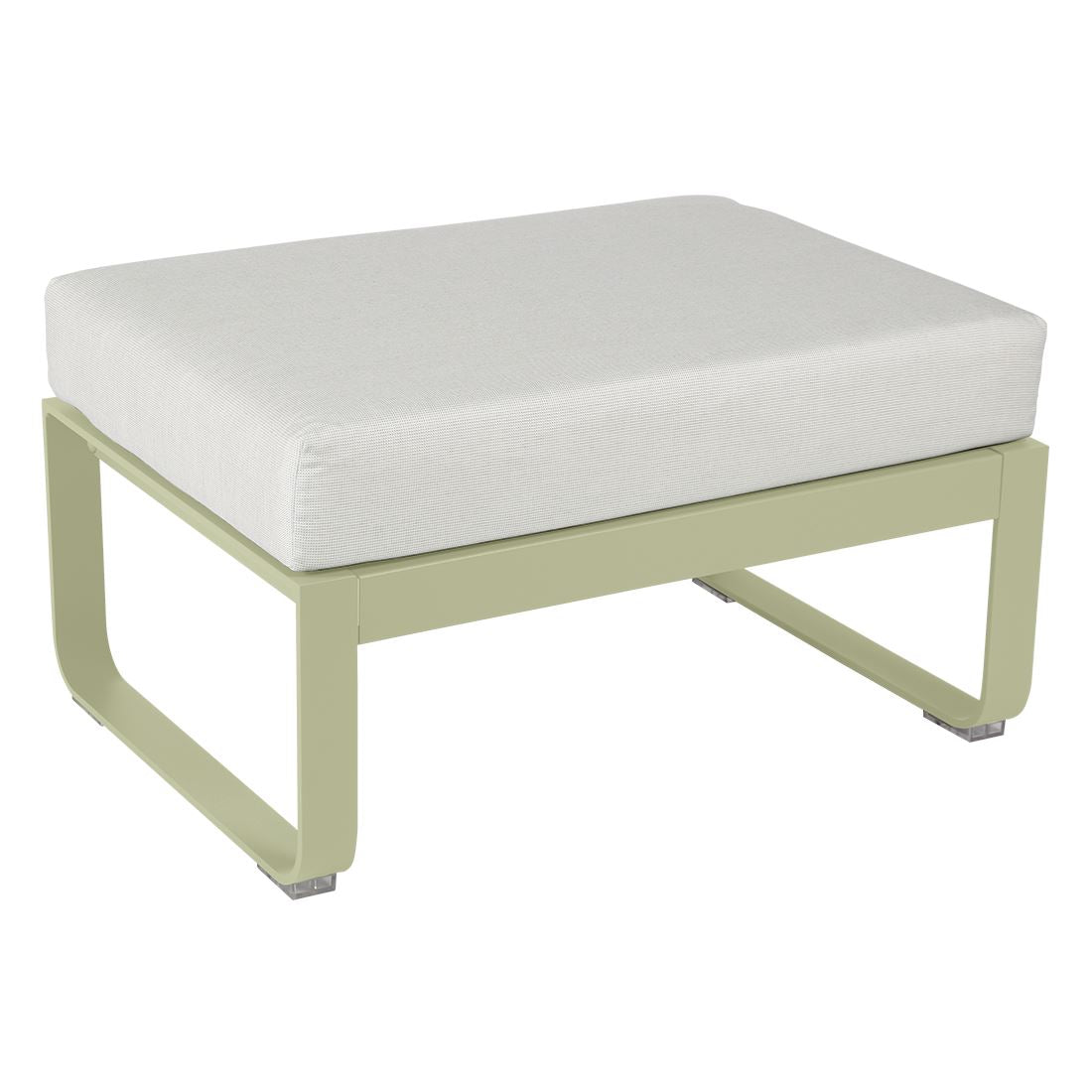 Fermob Bellevie Pouf Vert tilleul 65 Blanc grisé 81