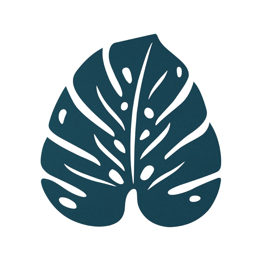 Fermob Bouquet Sauvage Dessous de plat monstera 24 x 22cm Bleu acapulco 21