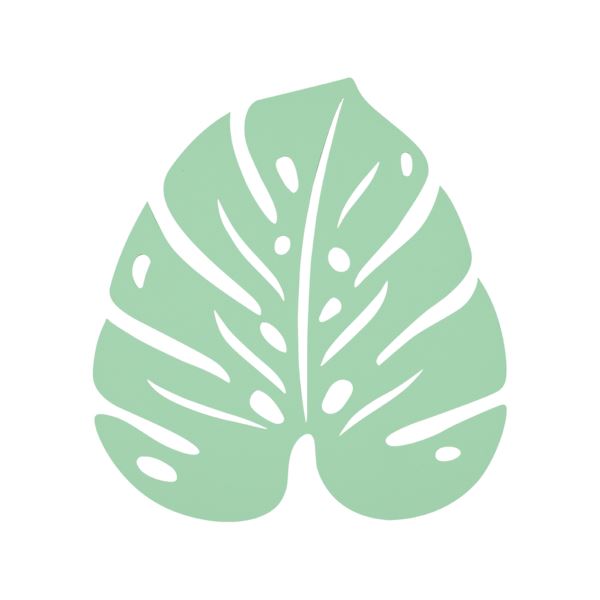 Fermob Bouquet Sauvage Dessous de plat monstera 24 x 22cm Vert opaline 83