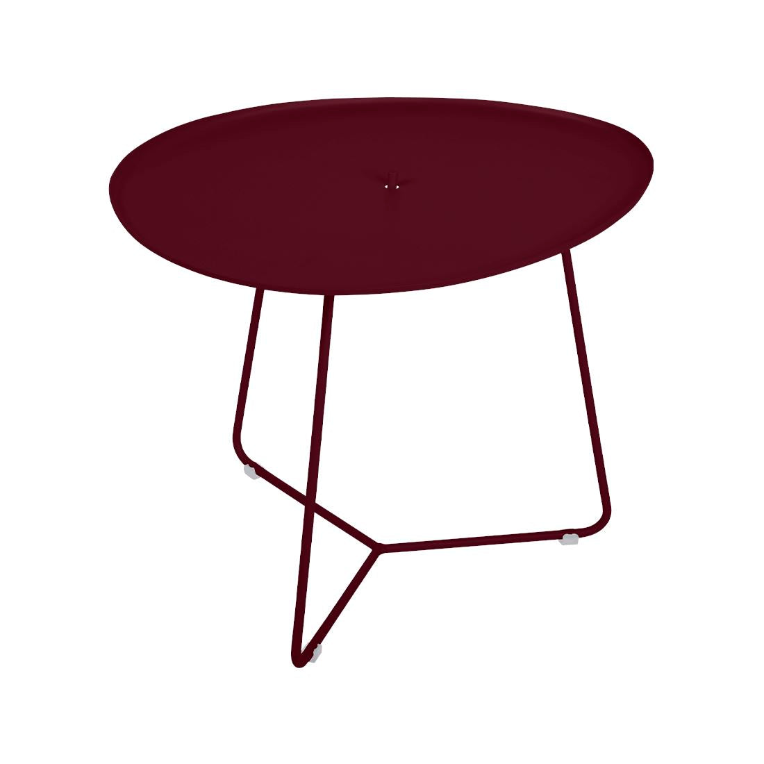 Fermob Cocotte Table basse, plateau amovible. Cerise noire B9