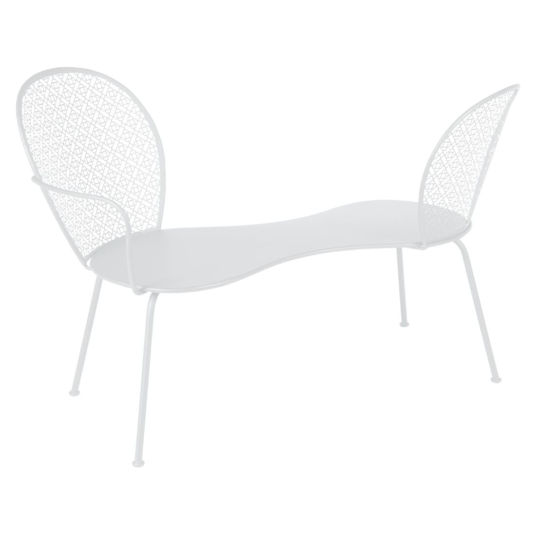 Fermob Lorette Banquette Conversation Blanc coton 01