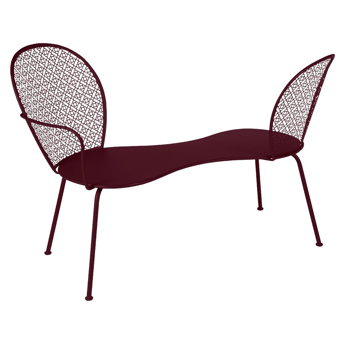 Fermob Lorette Banquette Conversation Cerise noire B9