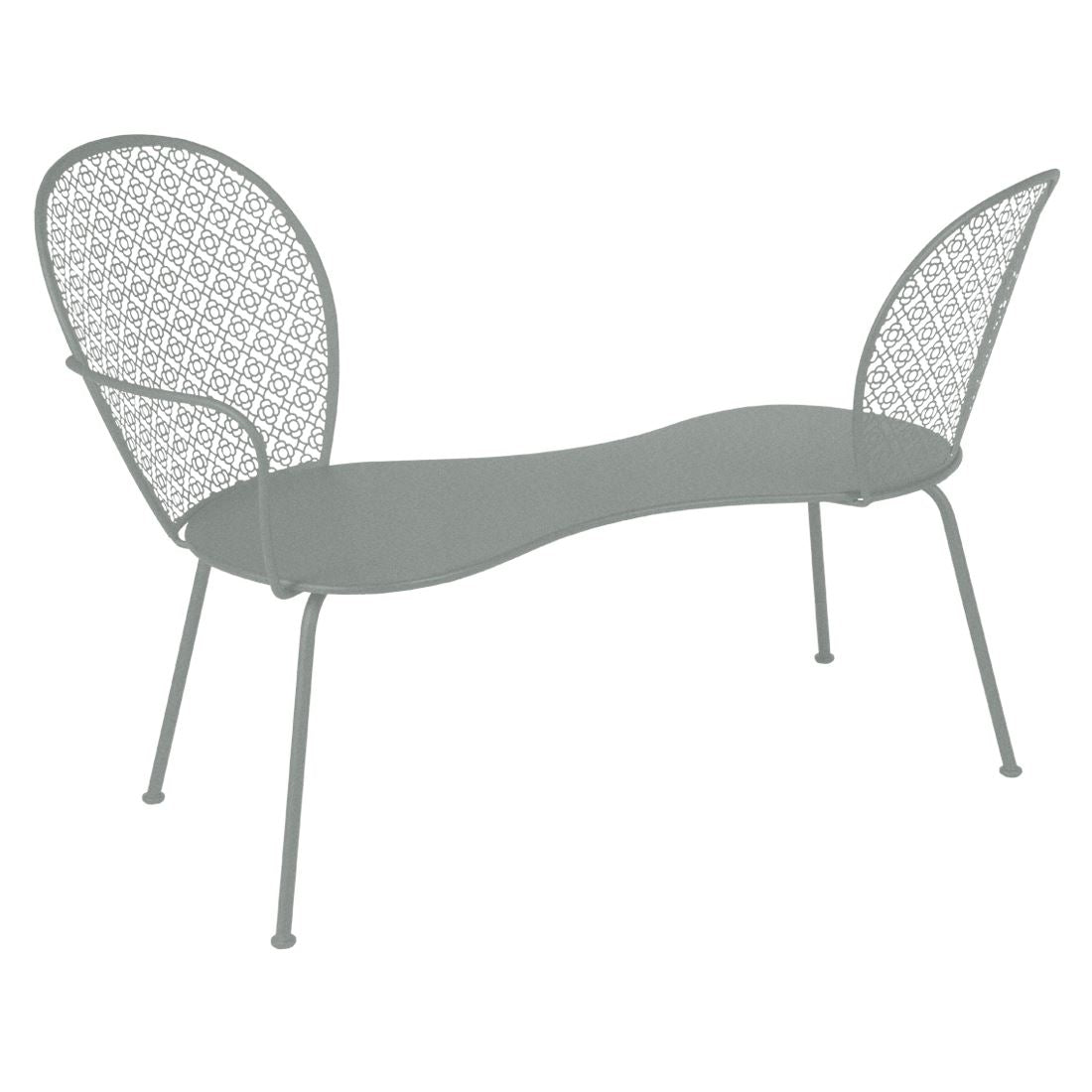 Fermob Lorette Banquette Conversation Gris lapilli C7