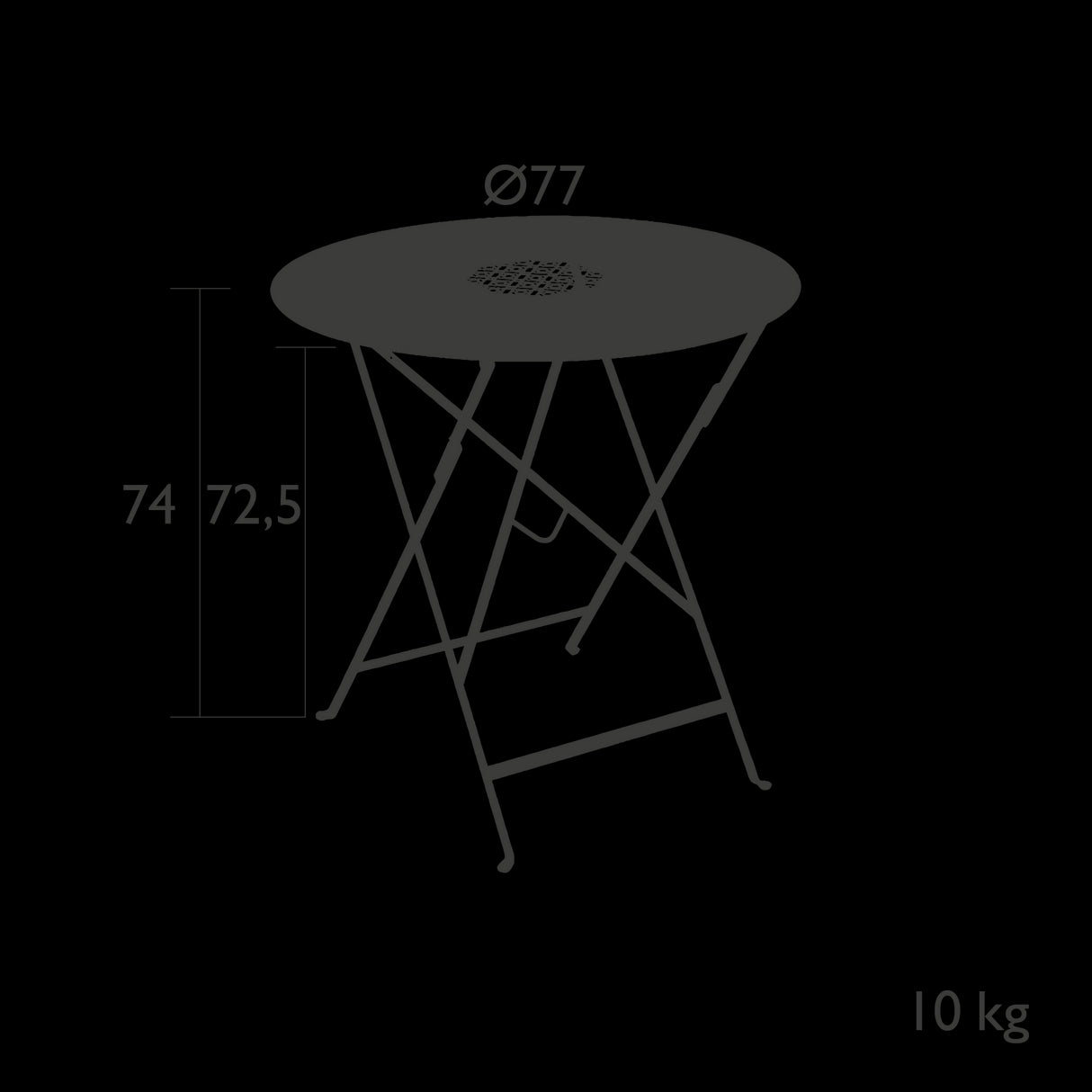 Fermob Lorette Table pliante ø 77cm
