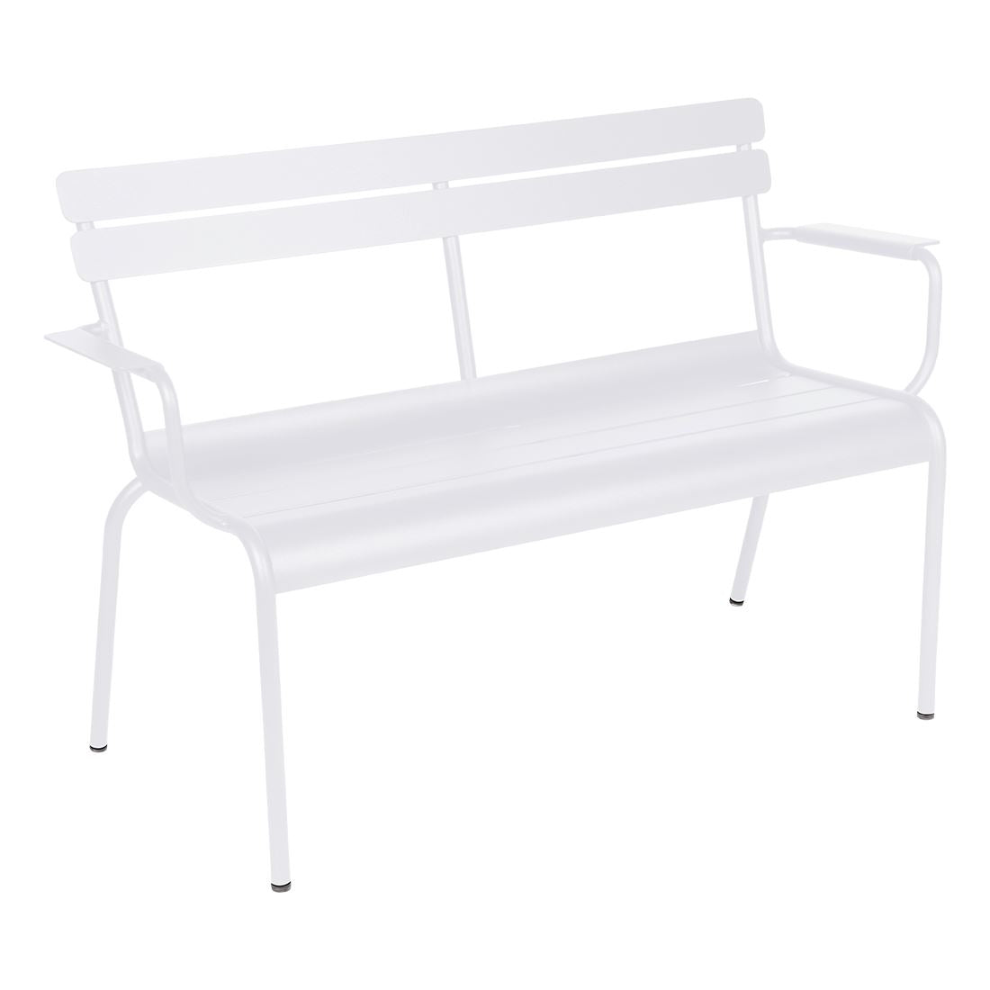 Fermob Luxembourg Banc de Jardin 2 places avec accoudoirs Blanc coton 01