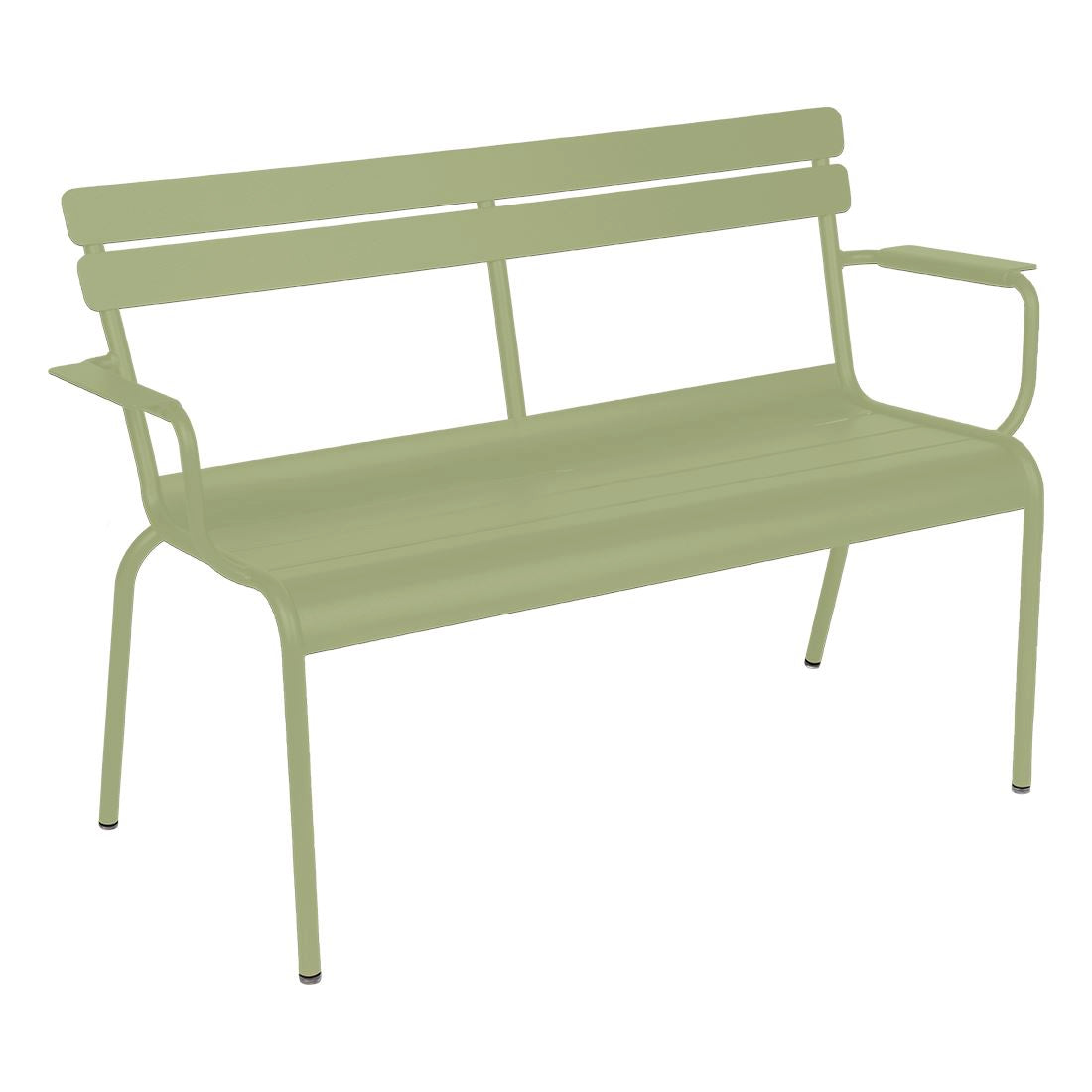Fermob Luxembourg Banc de Jardin 2 places avec accoudoirs Vert tilleul 65