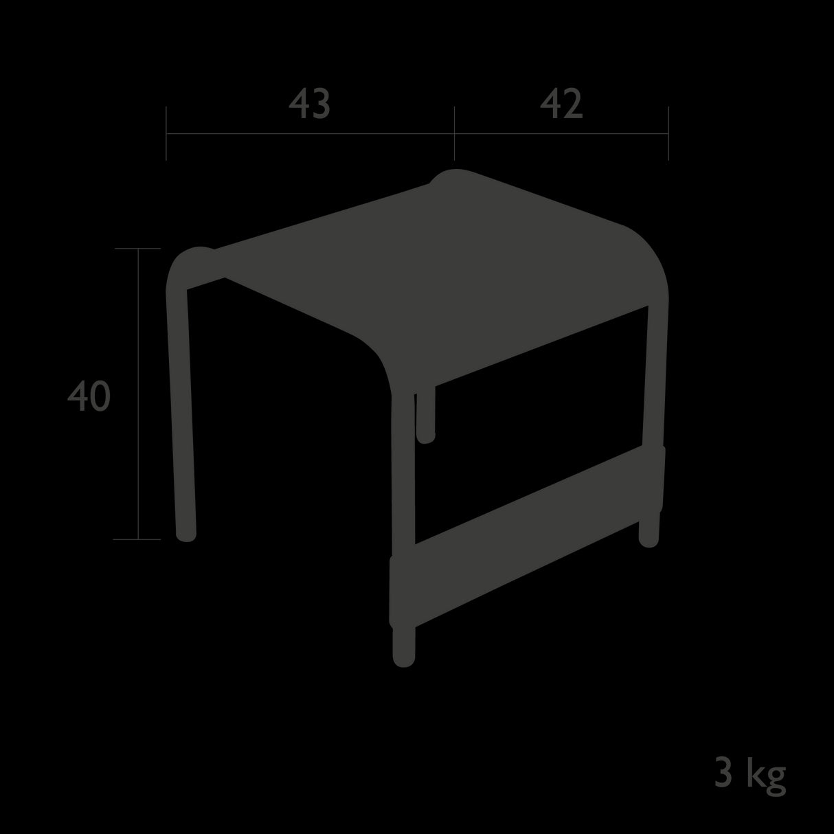 Fermob Luxembourg Petite table basse / repose-pieds
