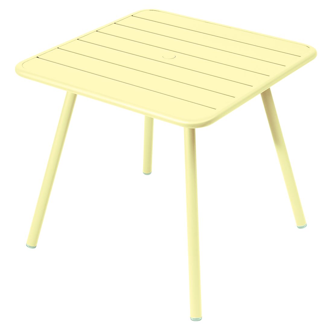 Fermob Luxembourg Table 4 Pieds 80 x 80cm Citron givré A6