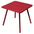 Fermob Luxembourg Table 4 Pieds 80 x 80cm Coquelicot 67 