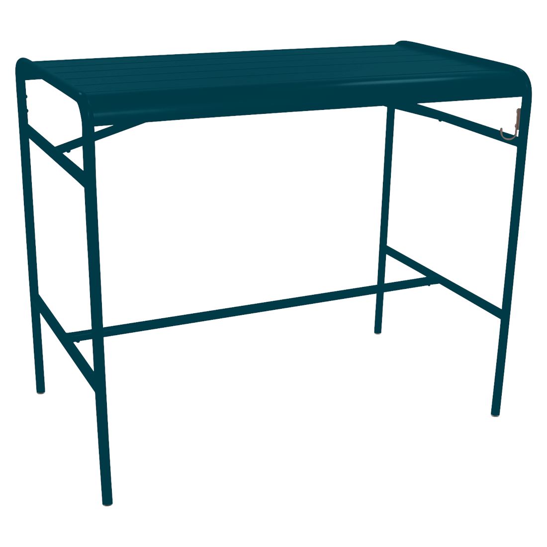Fermob Luxembourg Table haute 126 x 73cm Bleu acapulco 21