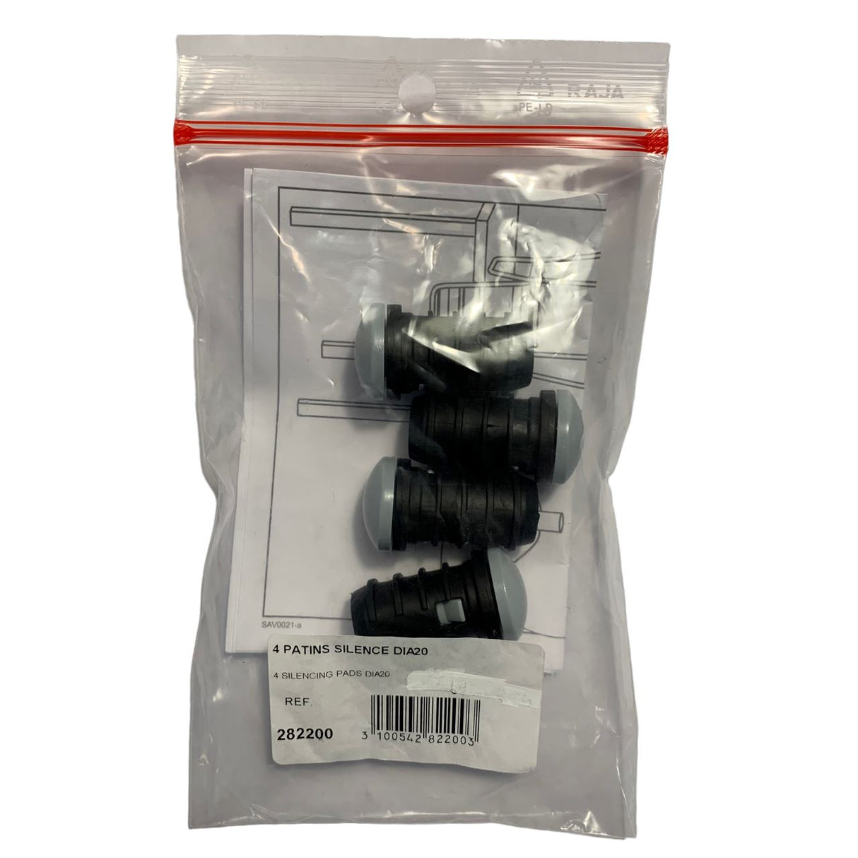 Fermob Monceau Set 4 Patins silence ronds 20mm pour chaise, repose-pieds et table basse Monceau