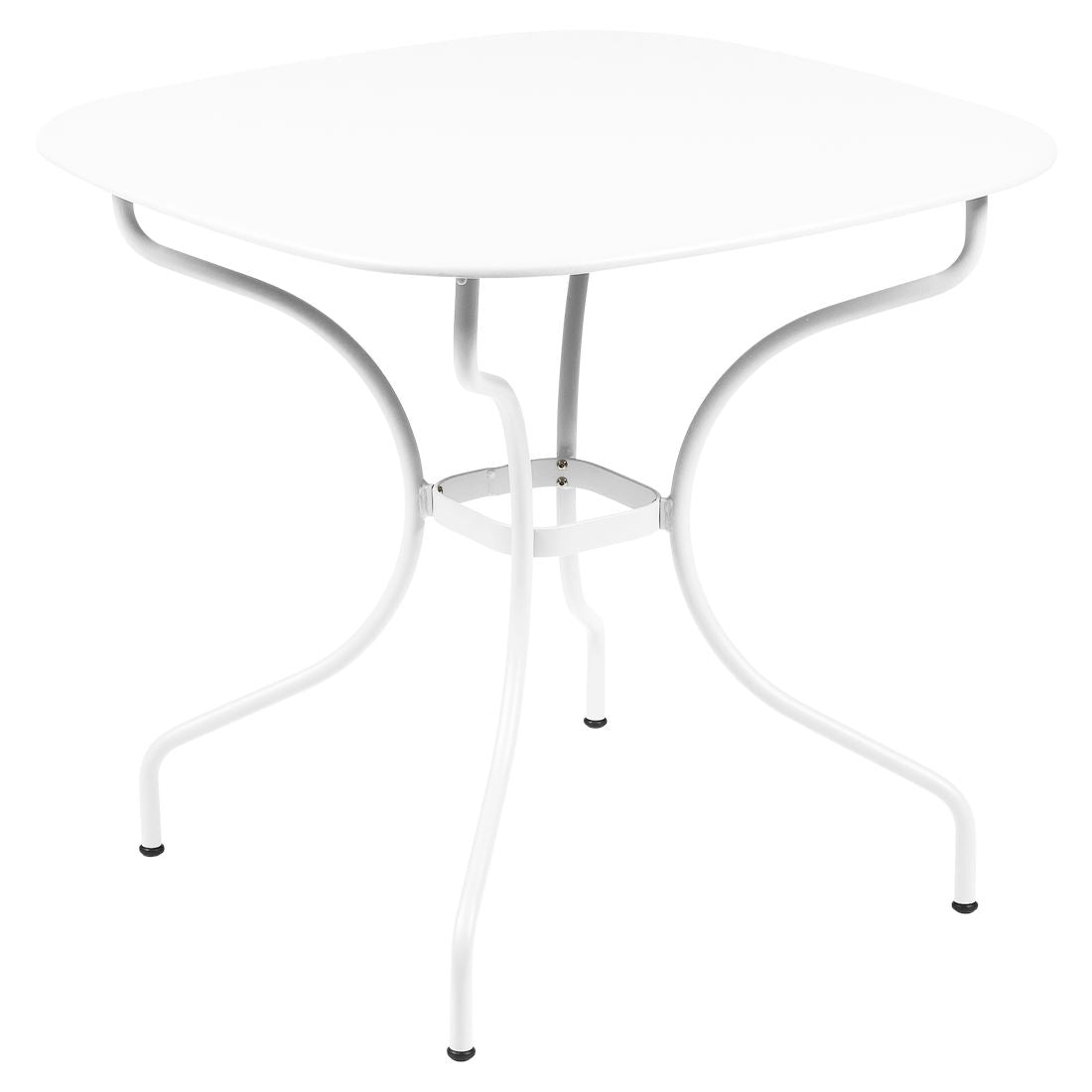 Fermob Opéra+ Table carronde 82 x 82cm Blanc coton 01