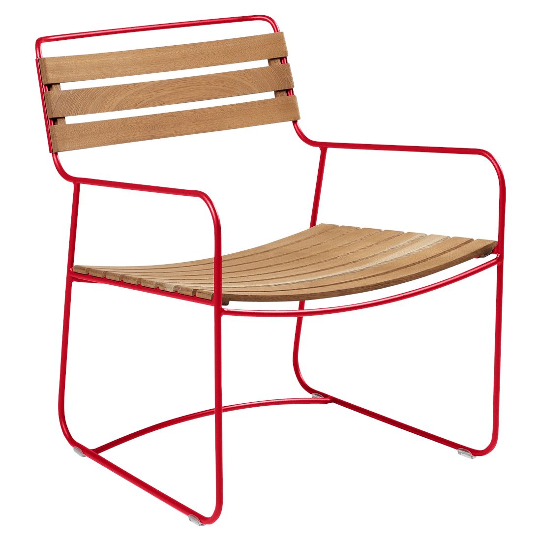 Fermob Surprising® Fauteuil bas teck Coquelicot 67