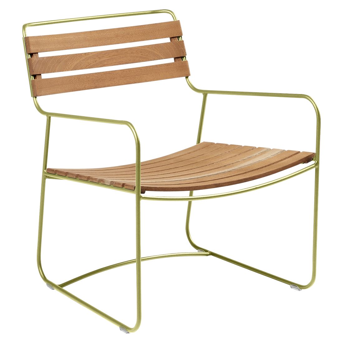 Fermob Surprising® Fauteuil bas teck Vert tilleul 65