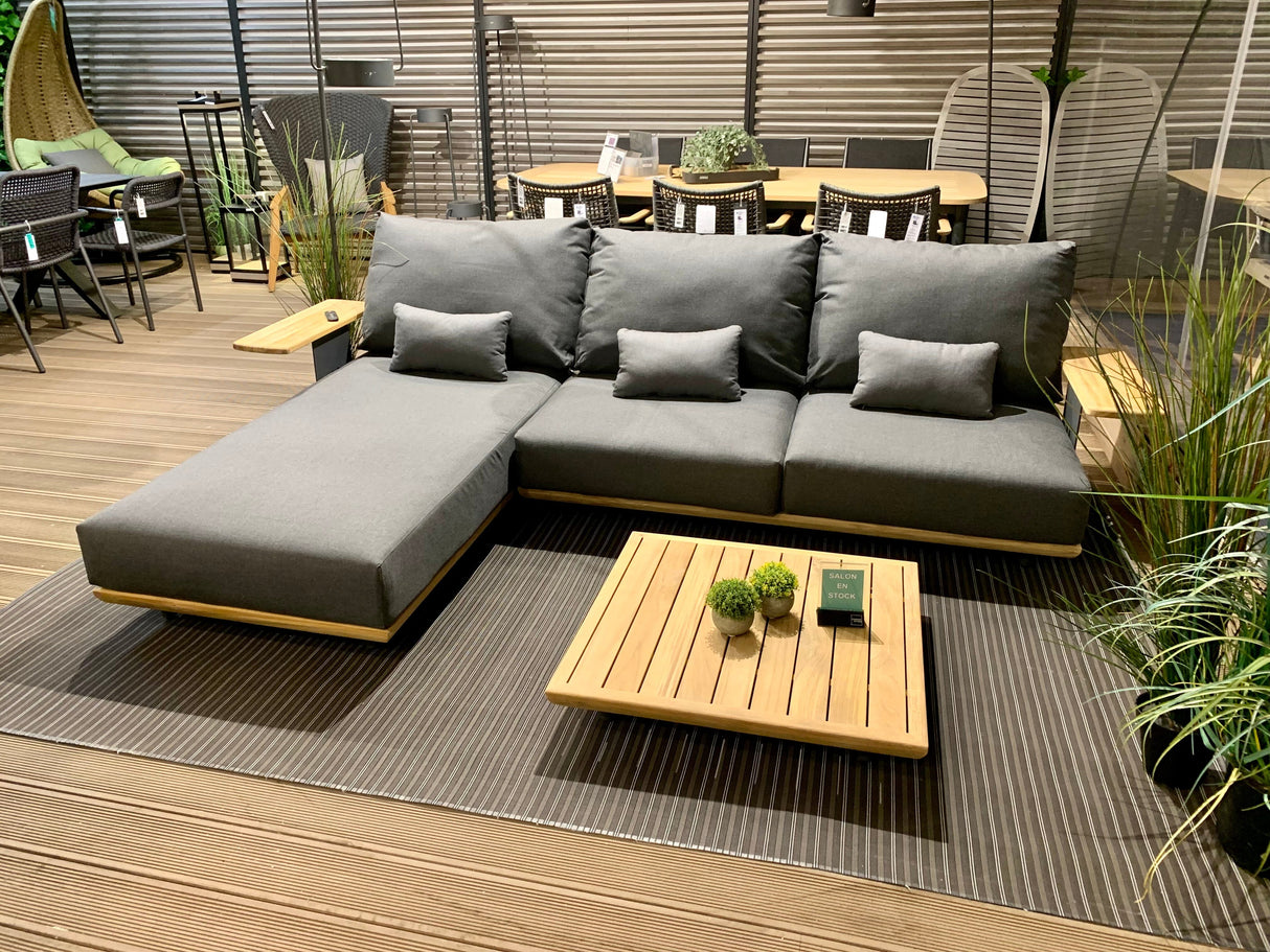 Gate Living Lutry Salon Lounge avec coussins en tissu laminé étanche