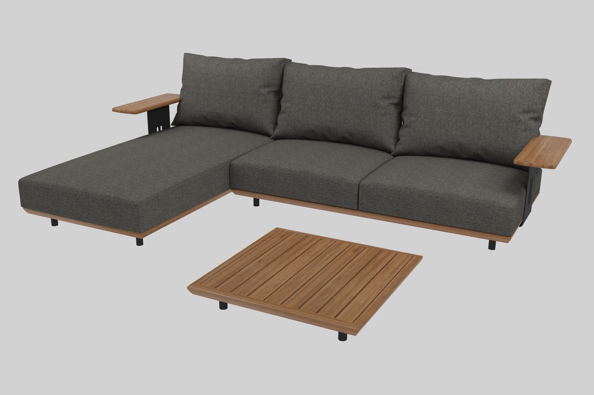 Gate Living Lutry Salon Lounge avec coussins en tissu laminé étanche