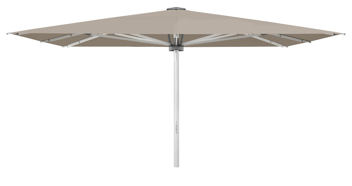 Glatz Palazzo Noblesse Parasol Professionnel 500x500cm 605 Clay Alu naturel eloxé