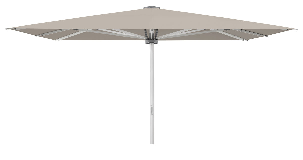 Glatz Palazzo Noblesse Parasol Professionnel 500x500cm 686 Urban Clay Alu naturel eloxé