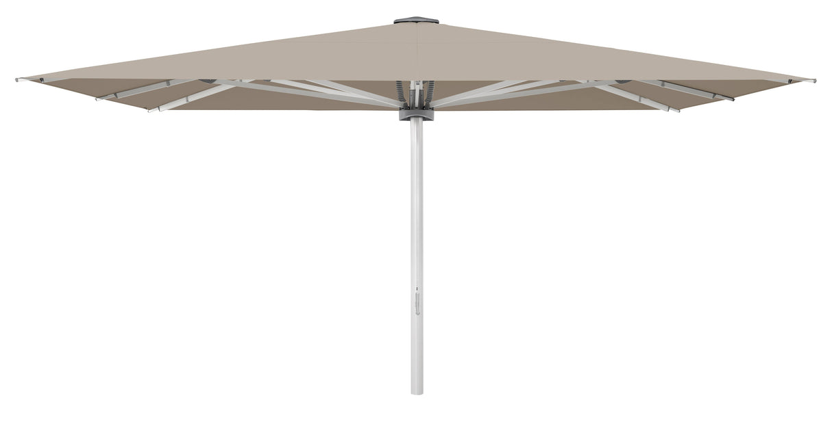 Glatz Palazzo Style Parasol Professionnel 400x300cm 605 Clay Alu naturel eloxé