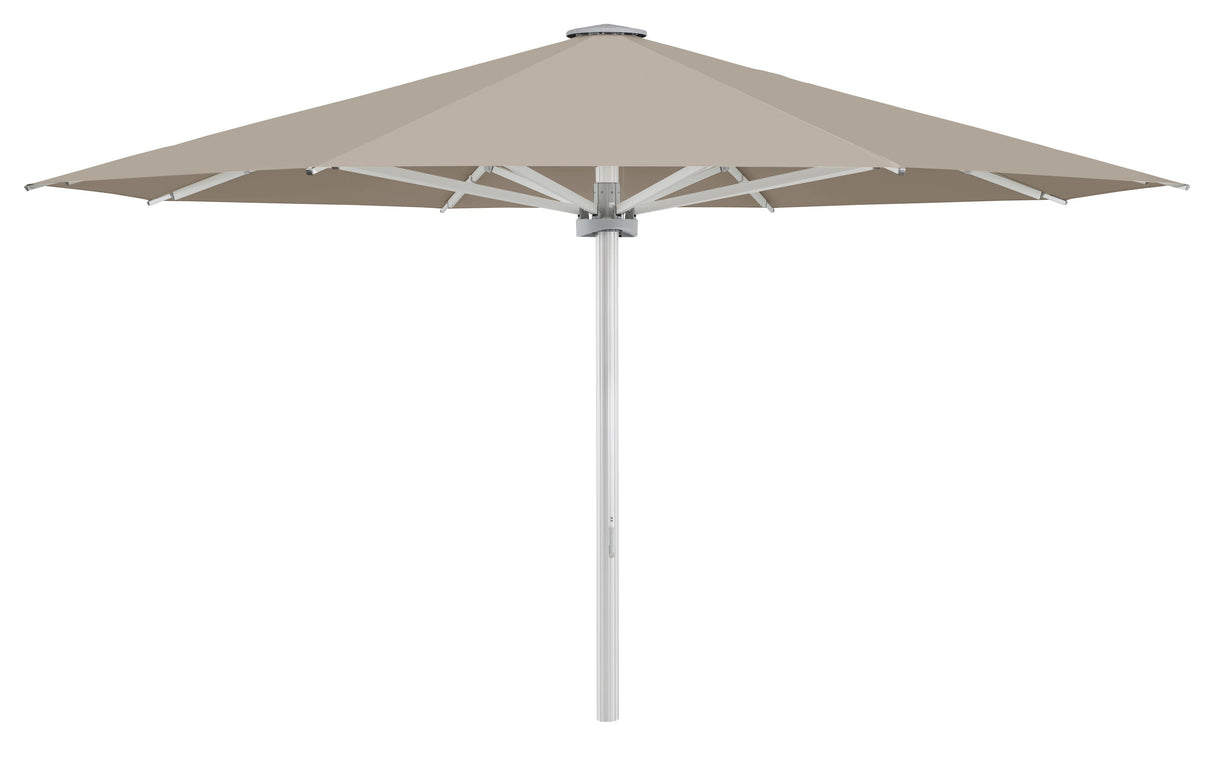Glatz Palazzo Style Parasol Professionnel Ø350cm 605 Clay Alu naturel eloxé