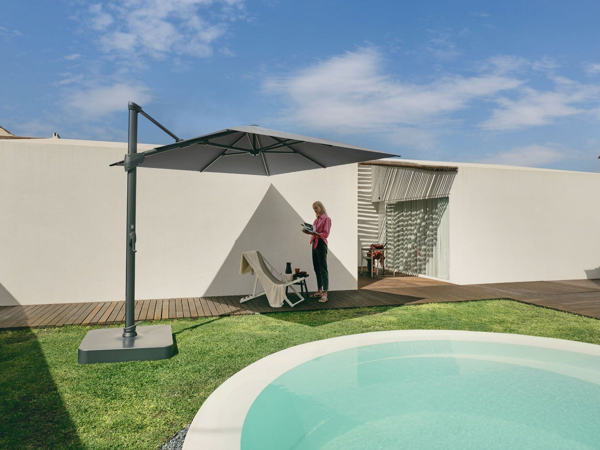 Glatz Parasol Fortano, pieds pivotant en sus