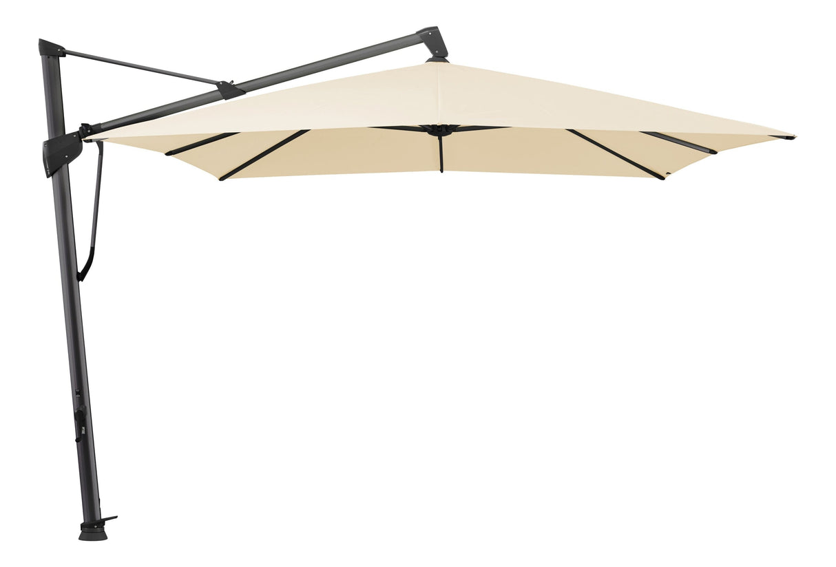 Glatz Parasol Sombrano S+ easy 400x300cm 150 Eggshell Alu laqué anthracite