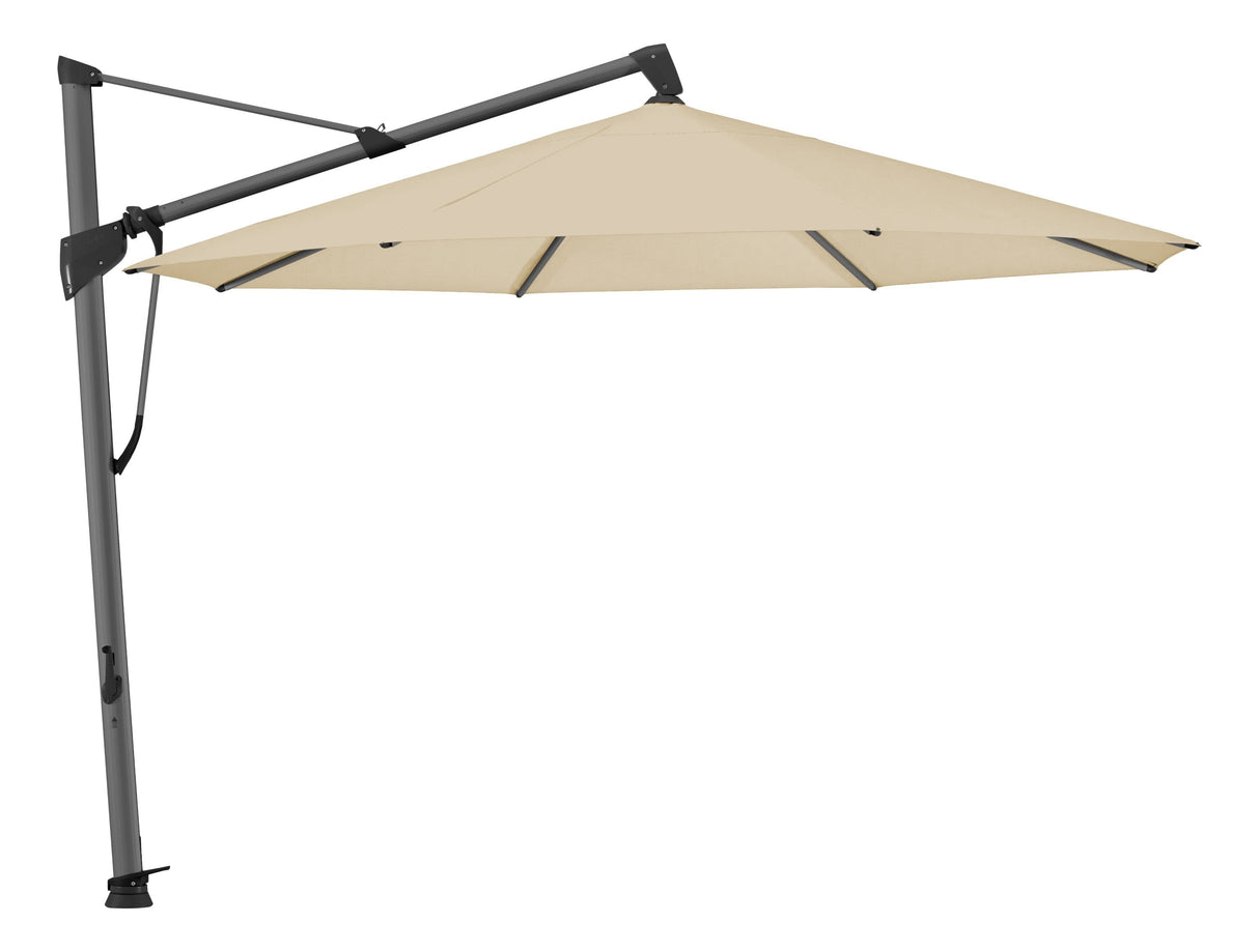 Glatz Parasol Sombrano S+ easy Ø350cm 150 Eggshell Alu laqué anthracite