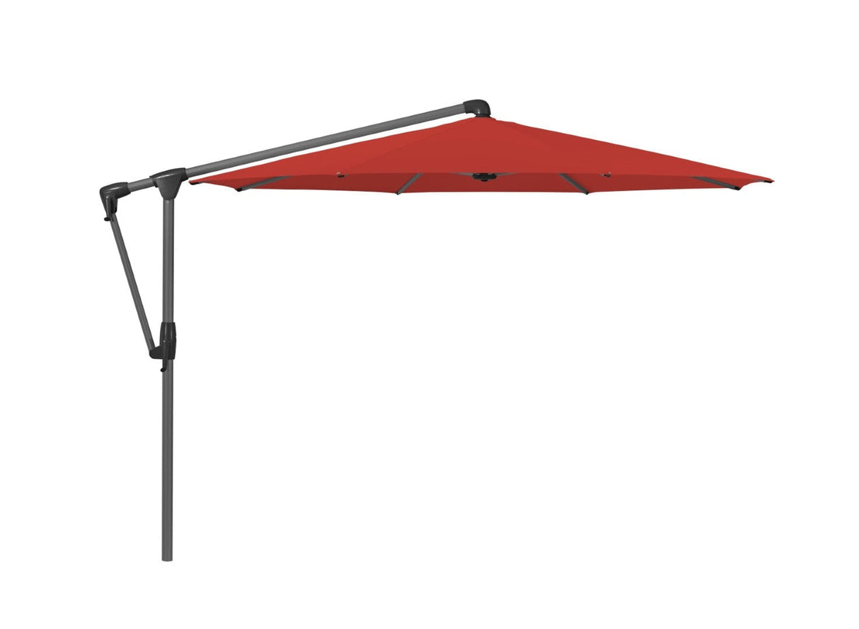 Glatz Parasol Sunwing Casa Ø330cm 403 Carmine Alu laqué anthracite