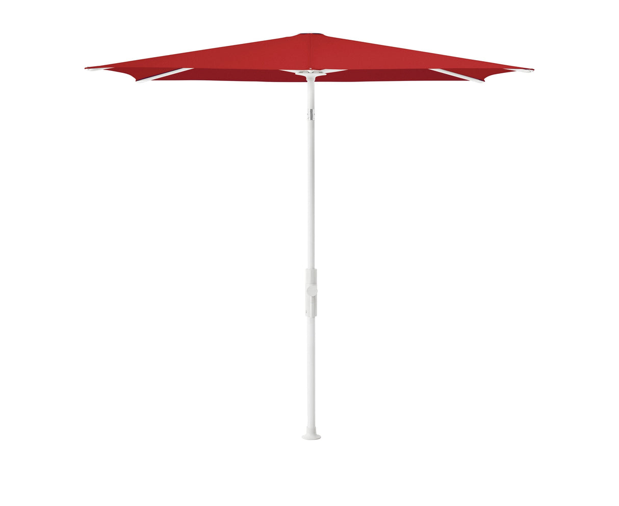 Glatz Parasol Twist Modèle 2023 210x250cm 403 Carmine Alu laqué blanc mate