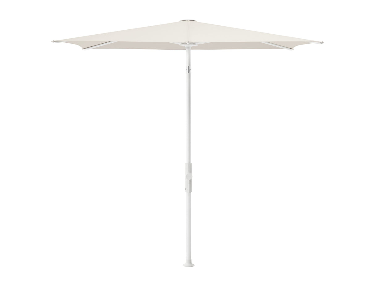 Glatz Parasol Twist Modèle 2023 210x250cm 453 Vanilla Alu laqué blanc mate