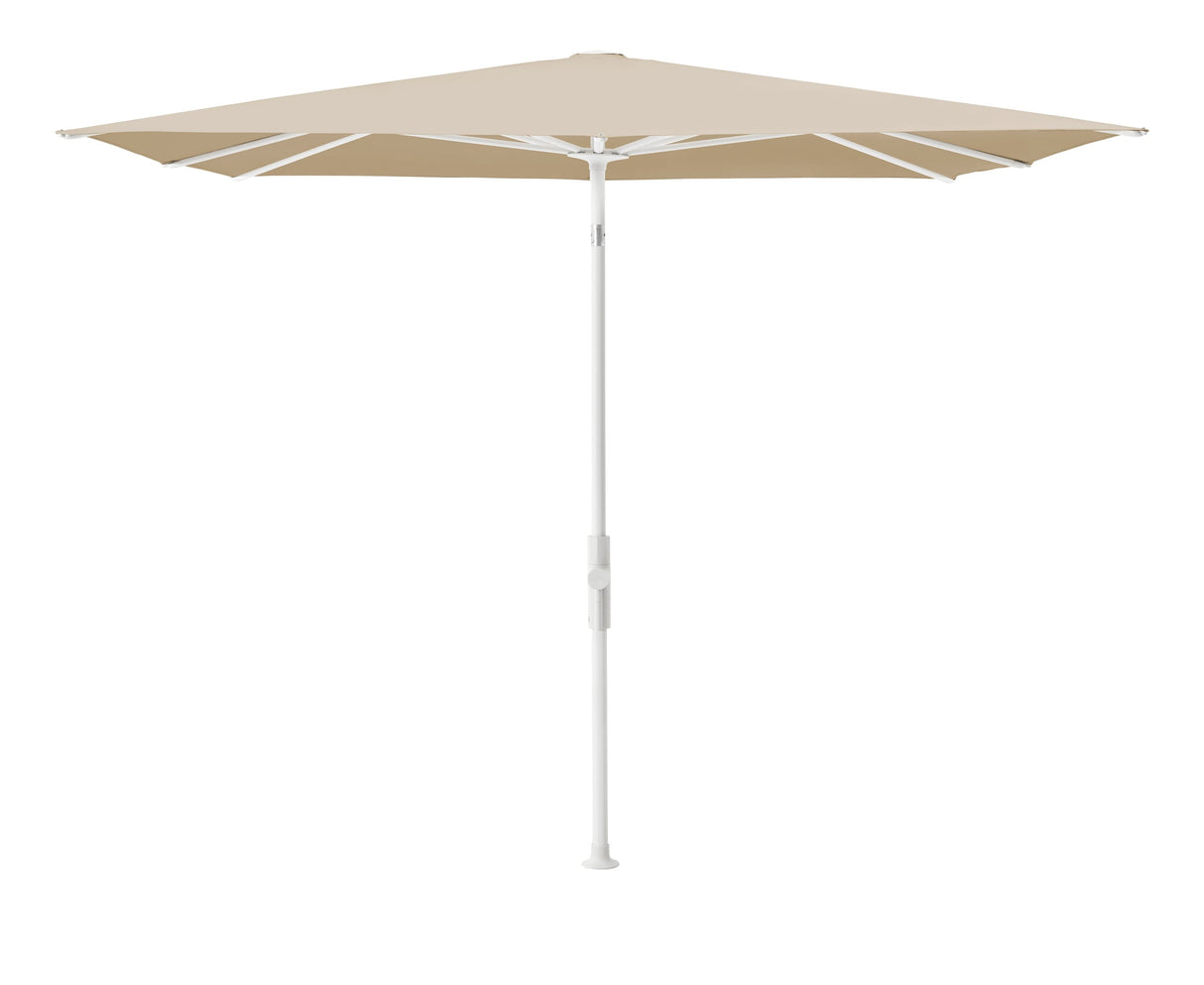 Glatz Parasol Twist Modèle 2023 240x240cm 422 Cream Alu laqué blanc mate