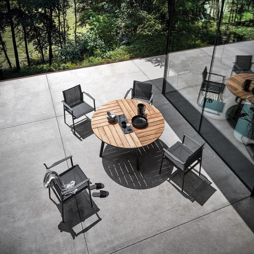 Gloster 180 Fauteuil repas avec accoudoirs aluminium