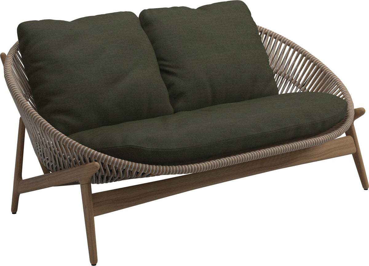Gloster Bora Canapé 2 places Teck / Wicker Sorrel Grade B (OP) Fife Olive 0041