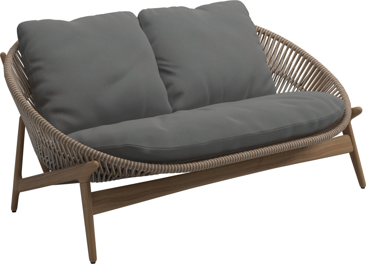 Gloster Bora Canapé 2 places Teck / Wicker Sorrel Grade B (WR) Blend Fog 0145