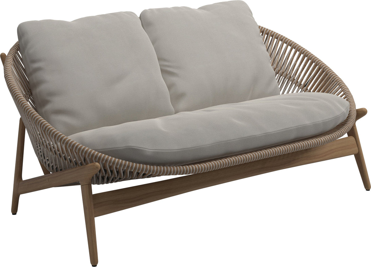 Gloster Bora Canapé 2 places Teck / Wicker Sorrel Grade B (WR) Blend Linen 0146