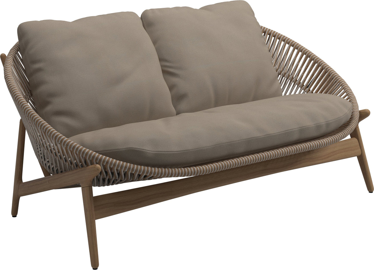 Gloster Bora Canapé 2 places Teck / Wicker Sorrel Grade B (WR) Blend Sand 0147