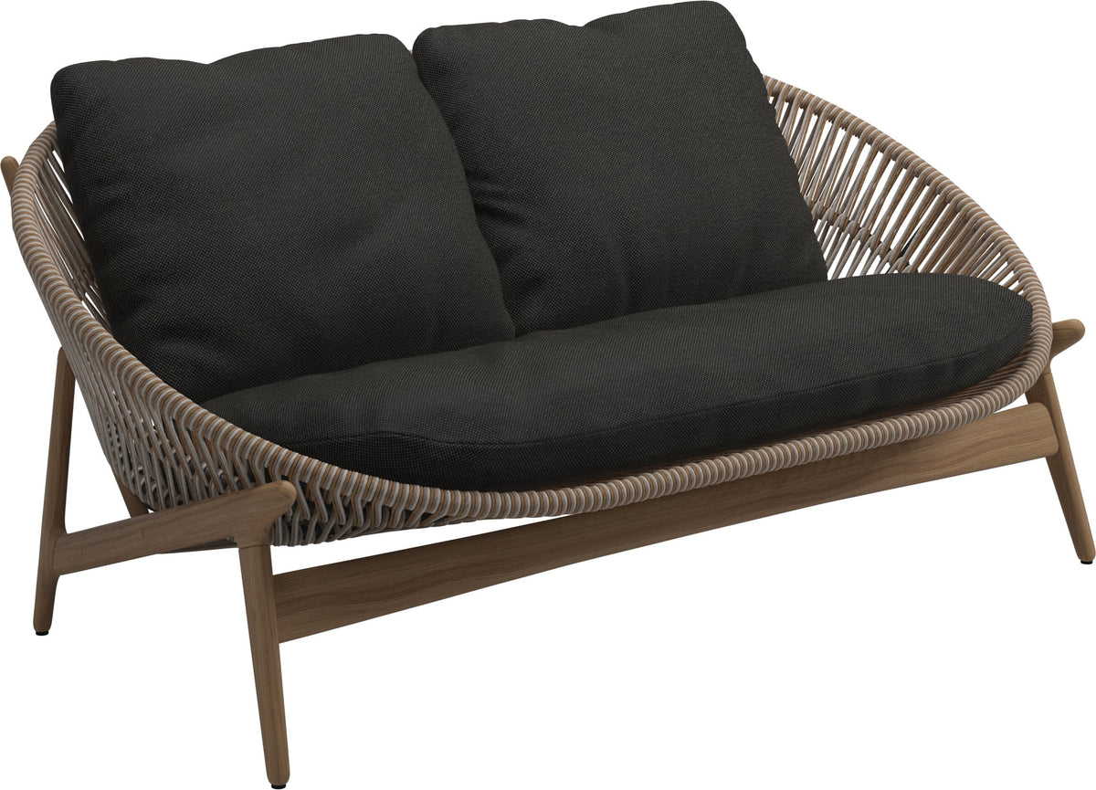 Gloster Bora Canapé 2 places Teck / Wicker Sorrel Grade D (ST) Ravel Sable 0120