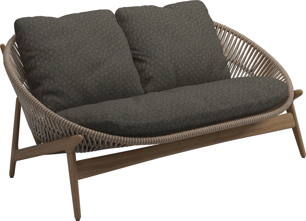 Gloster Bora Canapé 2 places Teck / Wicker Sorrel Grade D (ST) Wave Quarry 0126