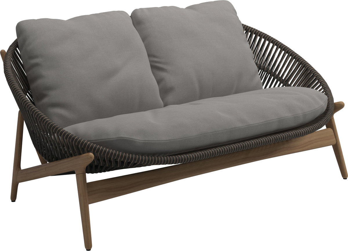 Gloster Bora Canapé 2 places Teck / Wicker Umber Grade B (OP) Fife Canvas Grey 0032